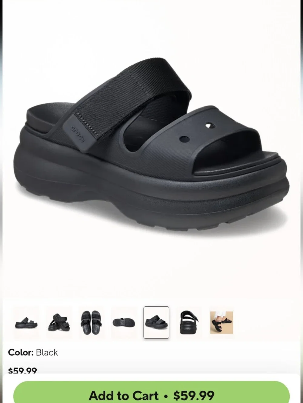 Soho Two Strap Sandal - Black